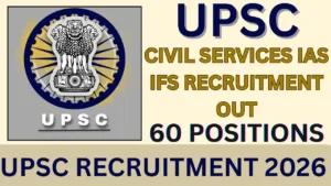 UPSC RECRUITMENT 2026